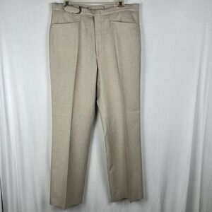 Vtg 60s 70s Sansabelt D-Ring Buckle Dress Pants Trousers Grey 32x30.5 Disco Golf